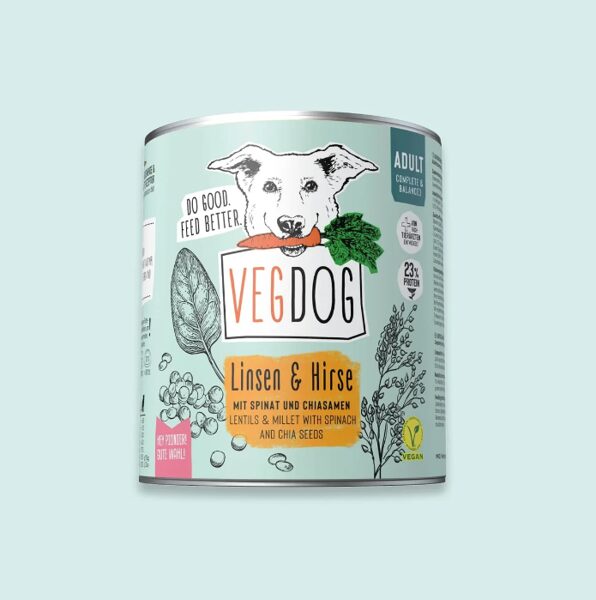 VEGDOG ADULT konservuotas veganiškas maistas šunims, 800g